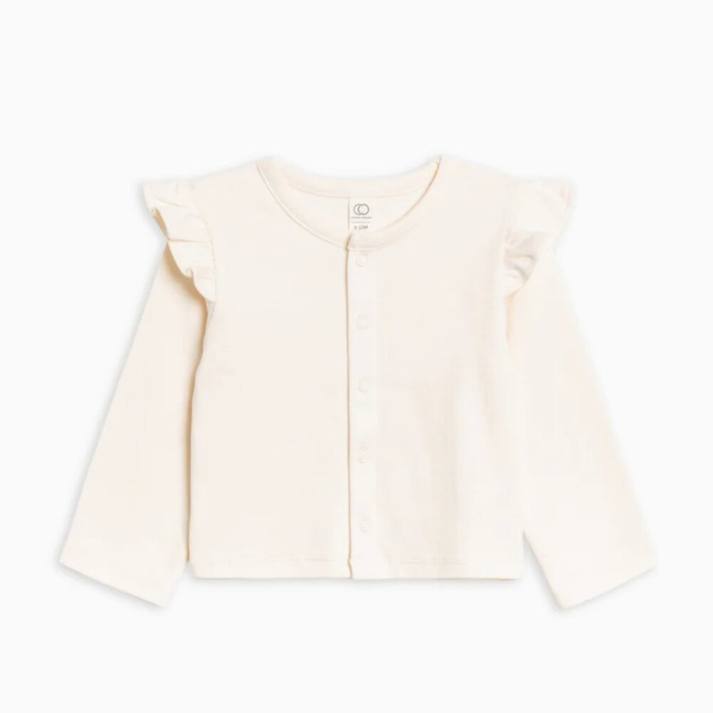 Colored Organics Baby Hazel Cardigan Ivory Color Size 12-18m